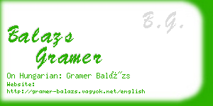 balazs gramer business card